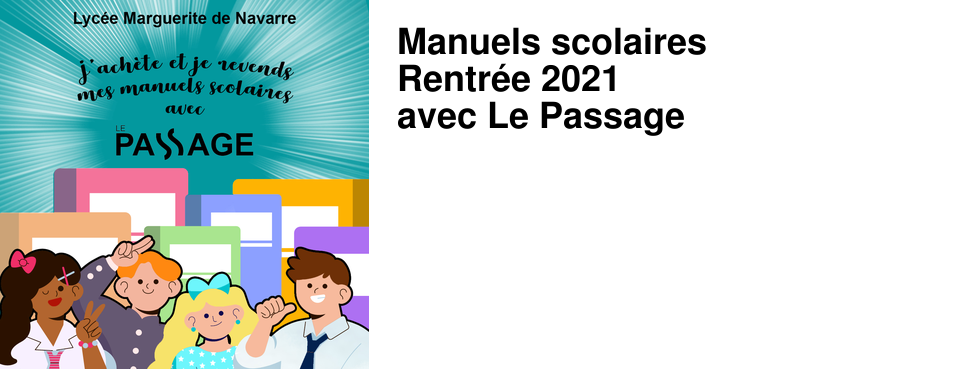 Manuels scolaires Rentr�e 2021 avec Le Passage