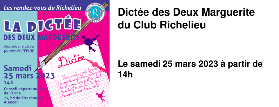 Dict�e des Deux Marguerite du Club Richelieu