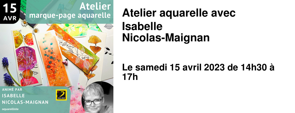 Atelier aquarelle avec Isabelle Nicolas-Maignan
