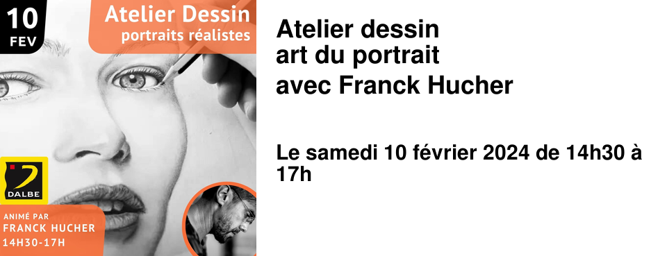 Atelier dessin art du portrait avec Franck Hucher
