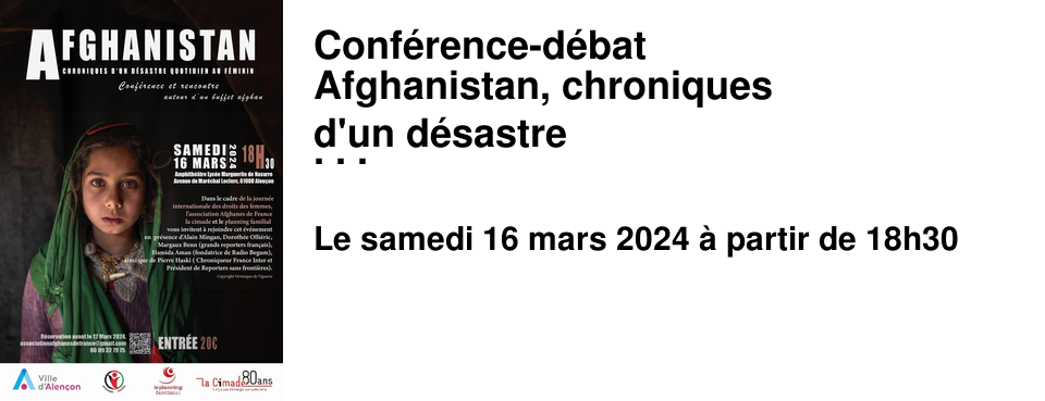 Conf�rence-d�bat Afghanistan, chroniques d'un d�sastre quotidien au f�minin