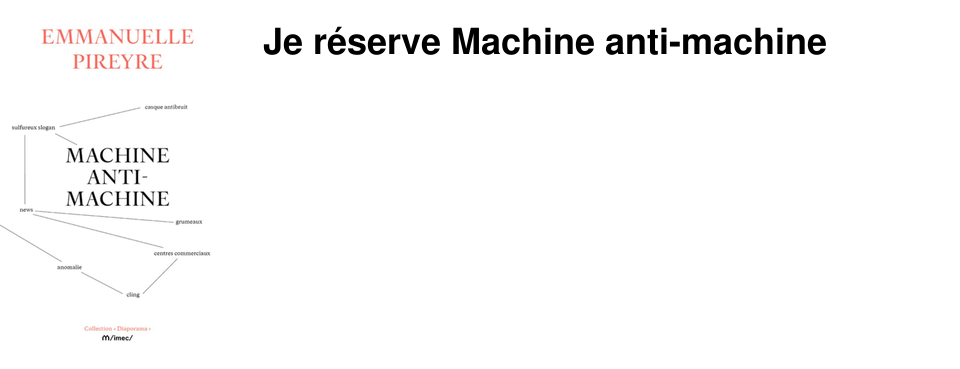 Je r�serve Machine anti-machine