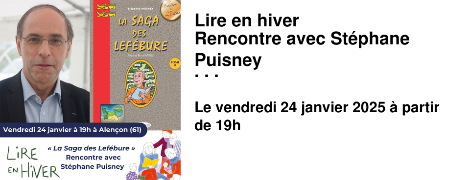 Lire en hiver Rencontre avec St�phane Puisney � la m�diath�que Aveline !