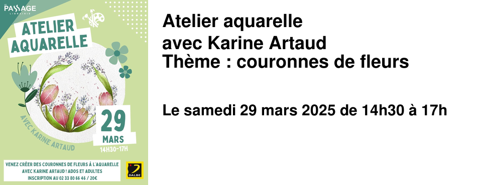 Atelier aquarelle avec Karine Artaud Th�me : couronnes de fleurs