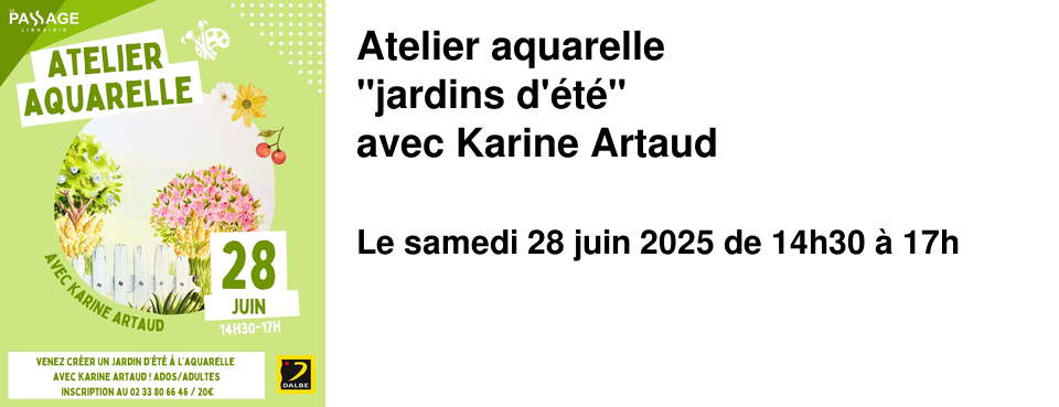 Atelier+aquarelle "jardins+d'�t�" avec+Karine+Artaud