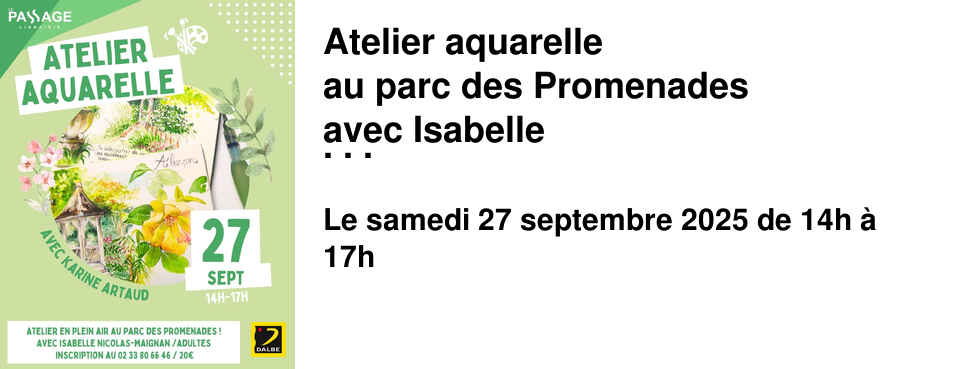 Atelier+aquarelle au+parc+des+Promenades avec+Isabelle Nicolas-Maignan
