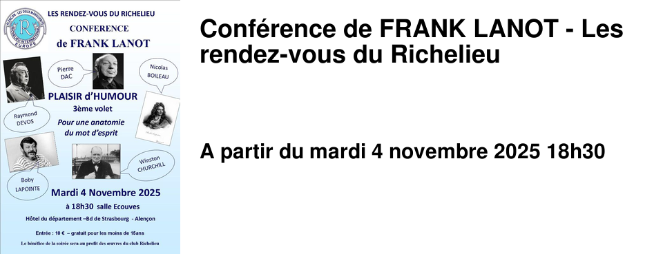 Conf�rence+de+FRANK+LANOT+-+Les+rendez-vous+du+Richelieu