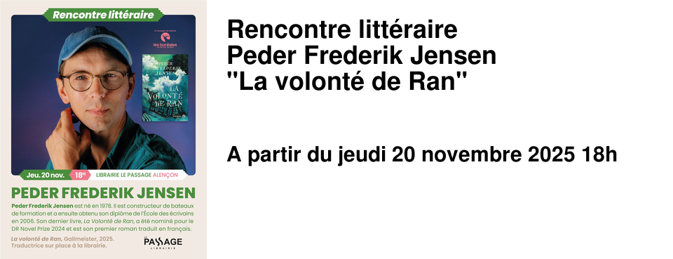 Rencontre+litt�raire Peder+Frederik+Jensen "La+volont�+de+Ran"