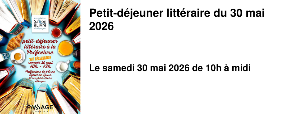 Petit-d�jeuner litt�raire du 30 mai 2026